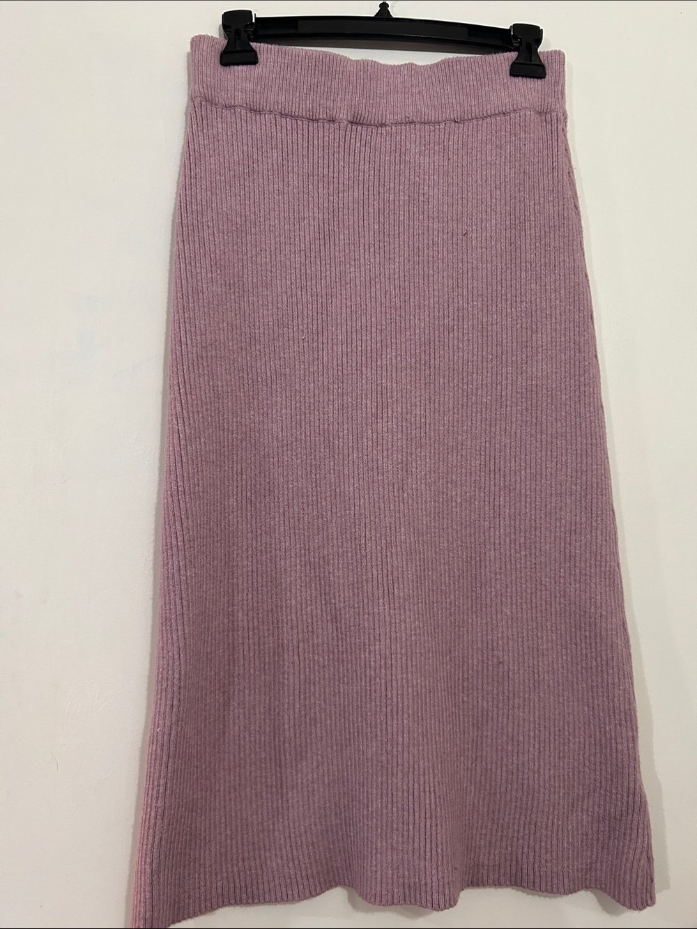 Soft Ribbed Maxi Skirt - Dusty Mauve